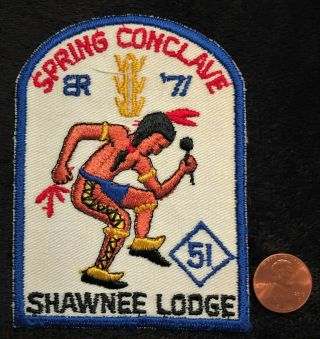 MERGED SHAWNEE LODGE OA 51 GREATER ST LOUIS 1971 SPRING CONCLAVE POCKET PATCH 2