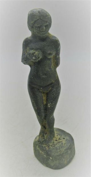 European Finds Ancient Roman Bronze Figurine Of Venus Aphrodite Rare