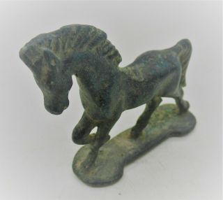 CIRCA 100 BC - 100 AD ANCIENT CELTIC BRONZE LEAPING HORSE FIGURINE 2