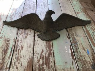 Vintage Cast Iron Flying Eagle Wings Hanging Fixture Decorative Americana