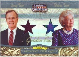 2008 Americana Dual Worn Swatch: George H.  W/barbara Bush 3/5 President/1st Lady