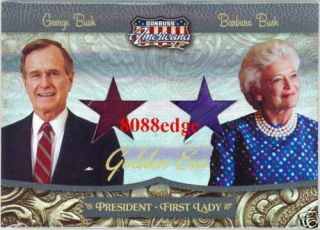 2008 Americana Dual Worn Swatch: George Sr/barbara Bush 1/5 President/1st Lady