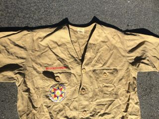 Vintage 1930s Boy Scout Shirt 1935 National Jamboree Patch Washington Dc Sz M