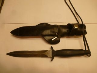 Vintage Gerber Mark Ii Fixed Blade Knife,  C8353s,  1984,  W/ Black Leather Sheath