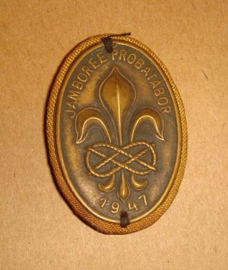 Hungarian Official Camp Badge For The 1947 World Jamboree In Mondial,  France