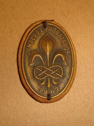 Hungarian official Camp badge for the 1947 World Jamboree in Mondial,  France 2