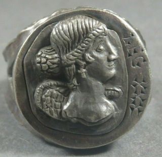 Ancient Roman Military Legionary Silver Ring Legion Xxx Victrix - Circa 100 Ad