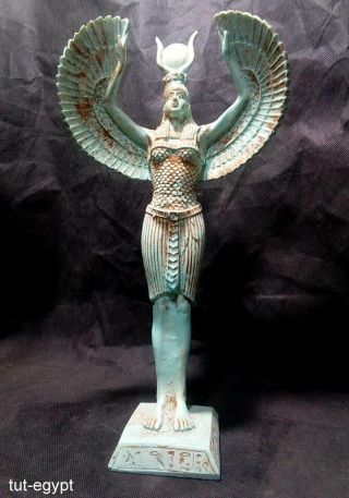 Rare Ancient Egyptian Antique Isis Standing Statue Stone (1460 - 1350 Bc)