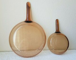 Vintage Visions Corning Ware 12 - Piece Amber Glass Cookware Sauce Pans & Skillets 2