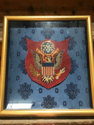 Vintage Great Seal Of The United States Of America In Frame