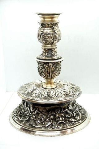 Antique French Silver Plated Art Nouveau Candle Stick Holder Candelabra