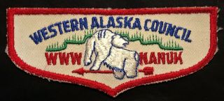 Oa Nanuk Lodge 355 Bsa Western Alaska Council Patch Old Rare Flap