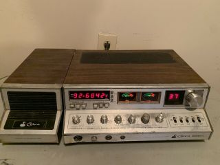Vintage Cobra 2000 Gtl Cb Radio Base Station Powers Up - Parts Radio W Speaker