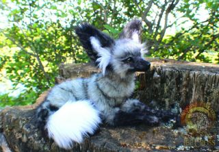 100 Handmade Woodsplitter Lee Cross Poseable Life Sized Silver Fox 2