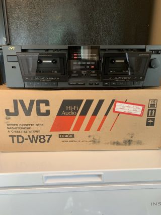 Jvc Td - W87bk Stereo Double Cassette Player Recorder Tape Deck Player Vintage