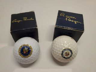 Authentic President Ronald Reagan & George Bush White House Issue Golf Ball
