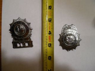 Two Vintage Florida Police Officer Badges - Obsolete - Gainesville