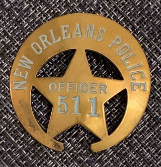 Vintage And Obsolete Orleans Police Badge
