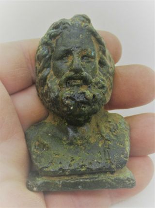 European Finds Ancient Roman Bronze Bust Of A Senatorial Head