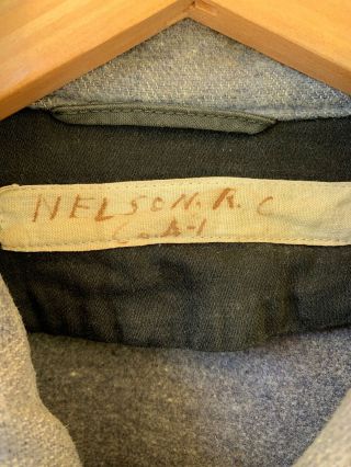 Vintage West Point USMA Cadet Wool Bath Robe Gray 1940s 50s Army 3