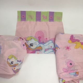 Vtg Mlp My Little Pony Twin Sheets Complete Set 3 Piece Pink Usa Made E - Girl