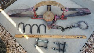 American Fur And Trade Company Hbc 6 Bear Trap,  Chain,  Clamps Man Cave Cabin