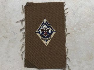Boy Scout 5 Year Veteran Patch On Square Tan