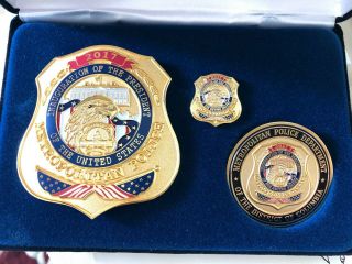 Mpdc Commemoration Inauguration Trump 2017 Badge Coin Set Metropolitan Police