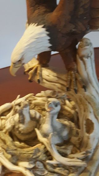 American Eagle Gallery Fine Porcelain 1985 Eagle With Babies