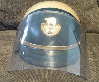 Vintage Los Angeles California Sheriff Dept Motorcycle Helmet Police L.  A.  County