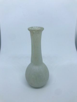 Circa 200 - 300ad Ancient Roman Iridescent Glass Medicine Bottle