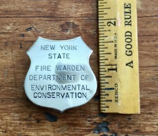 York State Fire Warden Badge Dept Of Environmental Conservation Obsolete