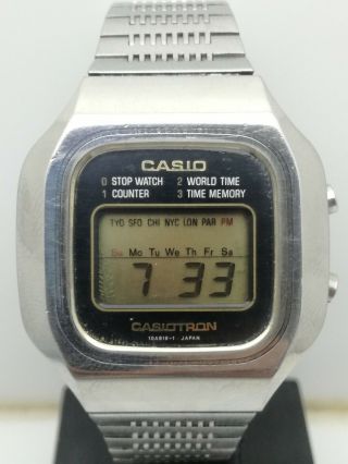 Vintage Casio Casiotron S - 14 X - 1s Digital World Time Watch