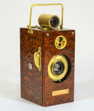 Box Camera Vintage Ansco Memo 1927 Type Custom 93yrs,  Pommele Sapele Veneer Wood