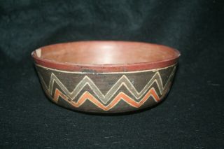 Pre Columbian Peru Nasca Nazca Style Polychrome Pottery Bowl Ca.  100 Bc - 800 Ad