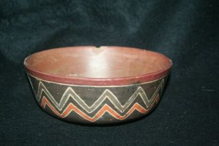Pre Columbian Peru Nasca Nazca style Polychrome Pottery Bowl ca.  100 BC - 800 AD 2