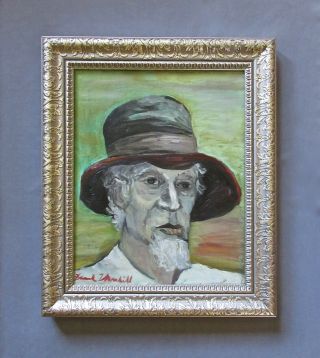 Listed Artist Frank Thornhill (20th Century) Vintage Oil Portrait Painting