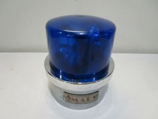 Vintage Mars Skybolt Emergency Police Light Blue 12v 2 - - - - - - - - - - - - - - - - - Cool