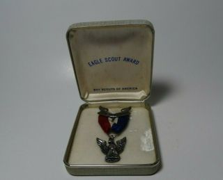 Boy Scout Vintage Eagle Scout Award Medal,  Sterling Silver