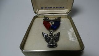 Boy Scout Vintage Eagle Scout Award Medal,  sterling silver 2
