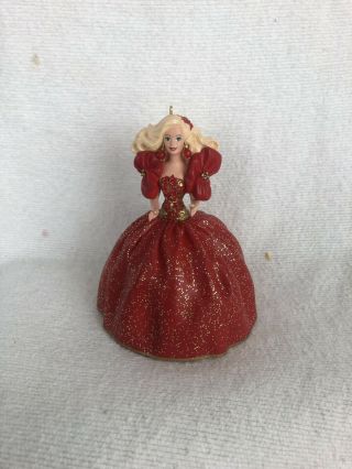 Hallmark Holiday Barbie Christmas Ornament 1st In Series 1993 Red Box