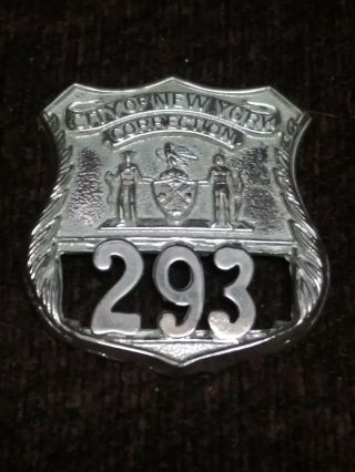 York City Department Of Corrections Officer Shield Badge Nyc Retired