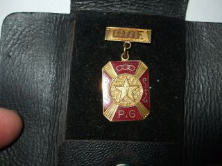 10k Gold Ioof Odd Fellows Pg Pin Badge Medal 10k Solid Goldv 6 Grams Scrap