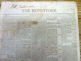 3 1806 - 07 Newspapers W 1st Reports Aaron Burr Conspiracy Treason In Southwest Us