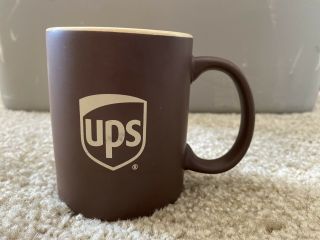 United Parcel Service Ups Logo Brown Coffee Advertising Mug Cup Euc