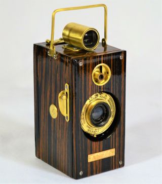 Box Camera Vintage Ansco Memo 1927 Type Custom 93yrs Old,  Ebony Veneer Wood