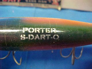 Vintage PORTER Bait Co DART - O Fishing LURE 5 