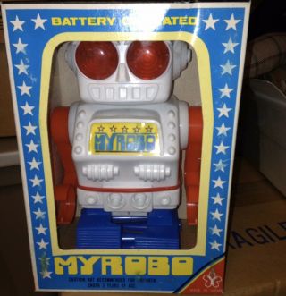 Yonezawa Mr.  Robot Myrobo Vintage Battery Operated Robot From Japan Mib