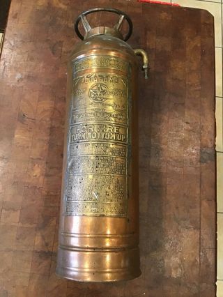 Vintage Copper Fire Extinguisher Floafome