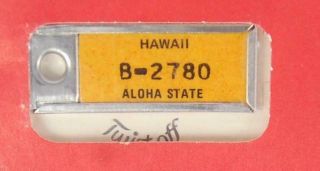 Hawaii Antique License Plate Veterans Miniature Tags 1969